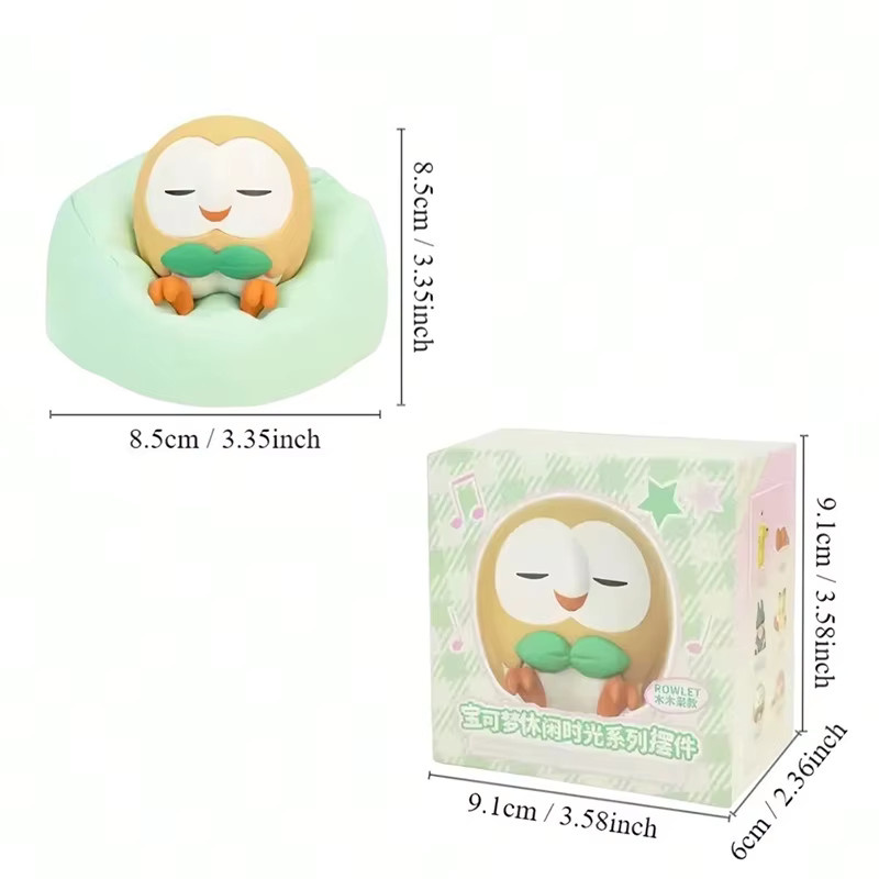 Keeppley Pokemon Anime Figuren Set mit Staubschutz-Pad Pikachu Charmander Mauzi Slowpoke Rowlet Snorlax - Bild 2