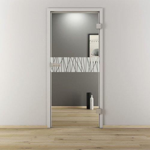 NOVADOORS Glasdrehtür NOVA 546, glänzend, transparent, Höhe: 197,2 cm, Breite: 83,4 cm, Tiefe: 38,05 cm - Bild 1