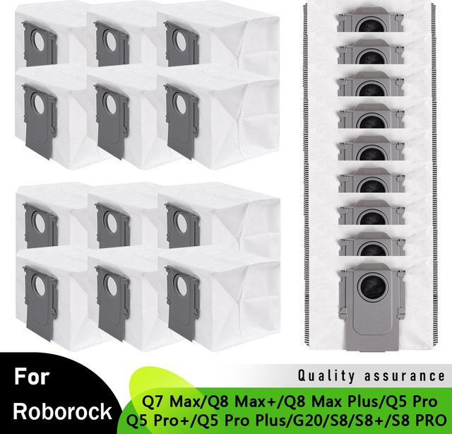 WINDNINJA Staubbeutel in Weiß für Roborock Q7 Plus, Q7 Max, Q8 Max, S7, S8 und weitere Modelle - Bild 1