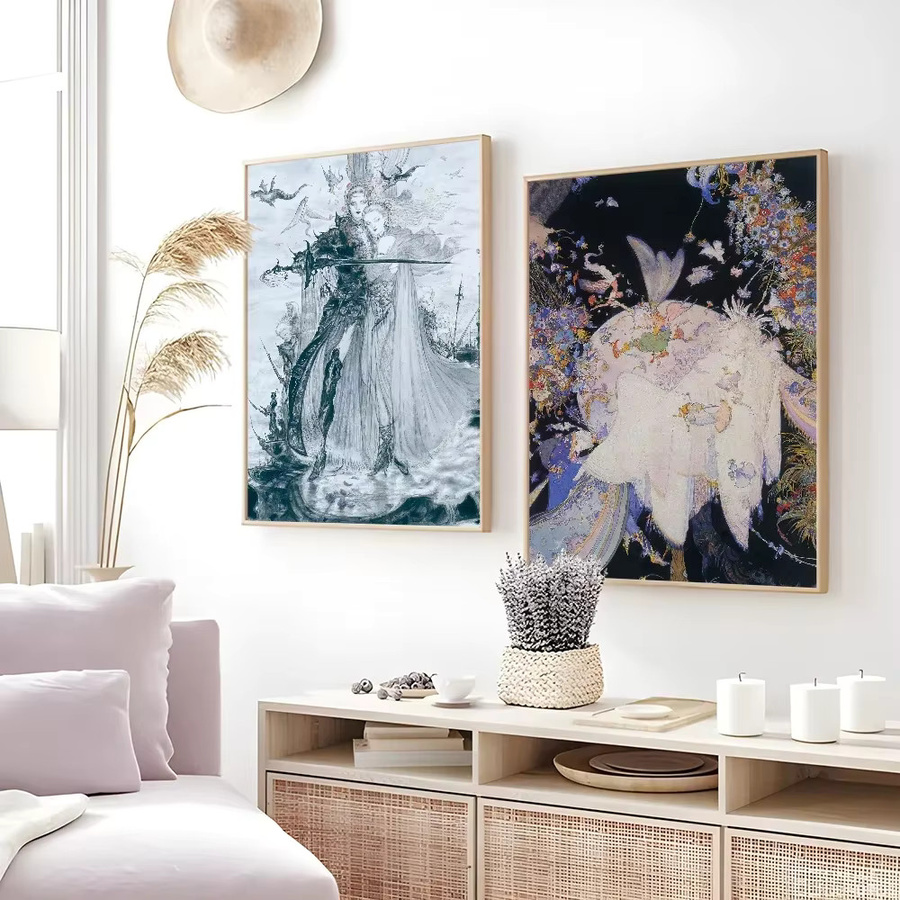 Potdemiel Yoshitaka Amano Final Fantasy Wandkunst Poster in Mehrfarbig - Bild 4