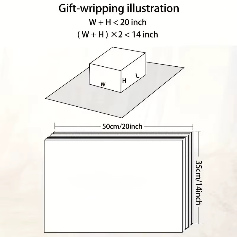 30 Stück Geschenkpapier mit Herz- und Schneeflockenmuster in Rot, B: 50 cm, H: 35 cm - Bild 2