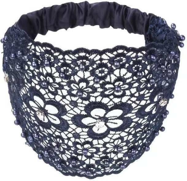 Lucky Black Cat Stirnband, Perlen-Spitzen, Damen - Bild 1