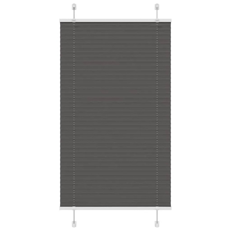 vidaXL Plissee Schwarz aus Polyester, semi-transparent, B: 75 cm, H: 100 cm - Bild 2