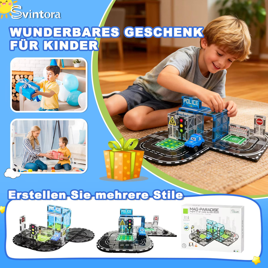 Svintora Magnetische Bausteine, Polizei, ab 3 Jahre - Bild 3
