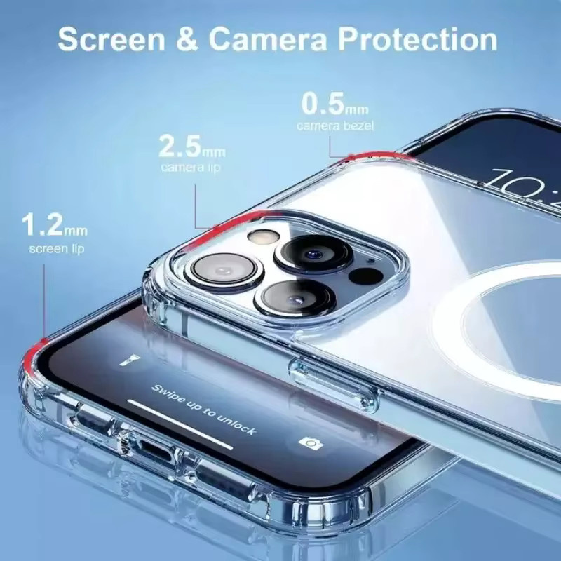 KENNAGE Magnetische MagSafe Kompatible Schutzhülle für iPhone 11 bis iPhone 17 Pro Max, Transparent - Bild 5