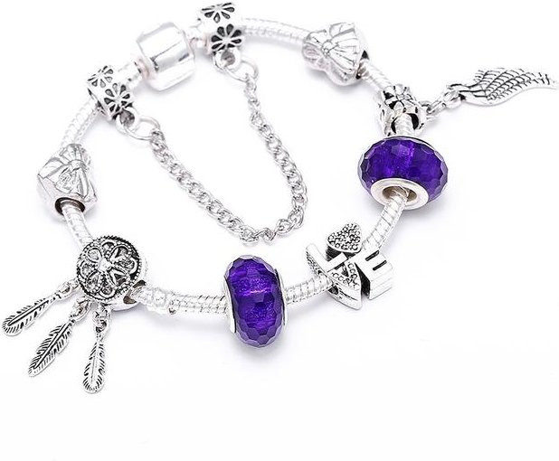 POMOiii Charm-Armband, Kupfer, Emaille-Mäuse-Perlen, Kinder, 20cm - Bild 1