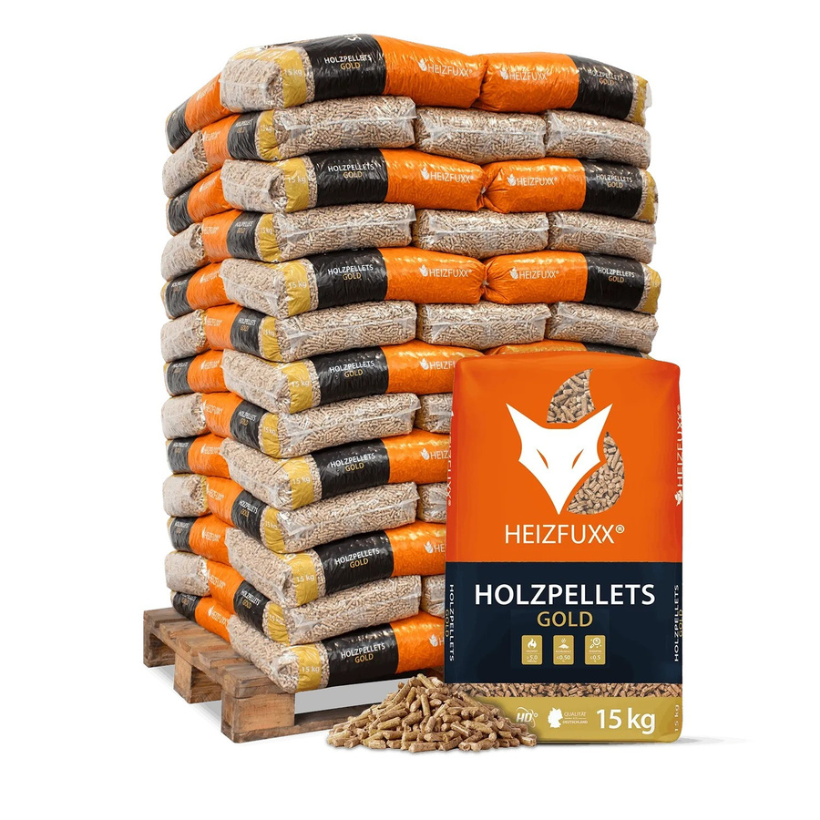 Heizfuxx Gold HD-Qualität Holzpellets aus Nadelholz, 975 kg Palette (65 x 15 kg) - Bild 2