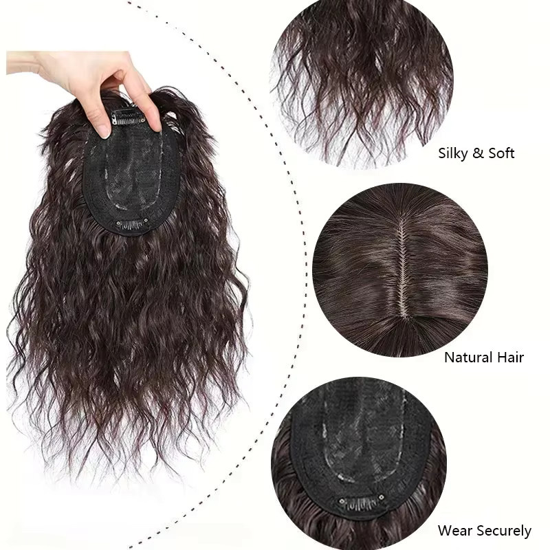 ISIGROSI Clip-in-Haarteil-Extensions, lockig mit Pony, Damen - Bild 2