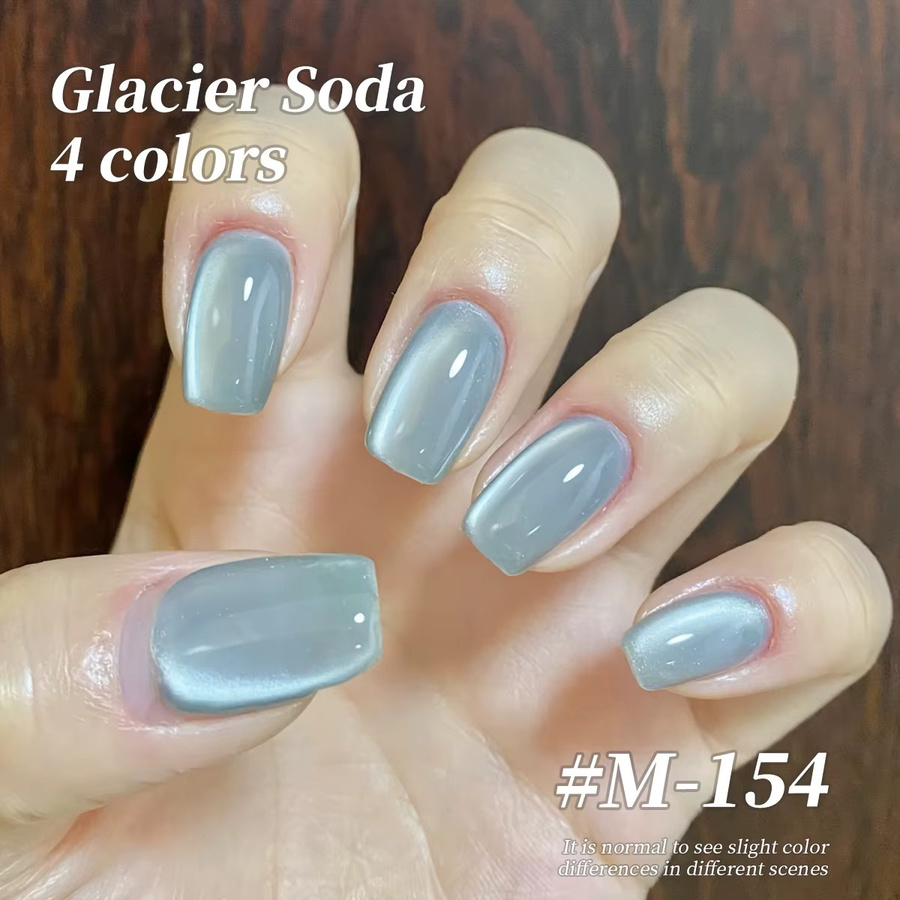 XEIJAYI Nagellack-Set, Schimmerndes Gletscher-Soda-Gel, Blau-Grün - Bild 3