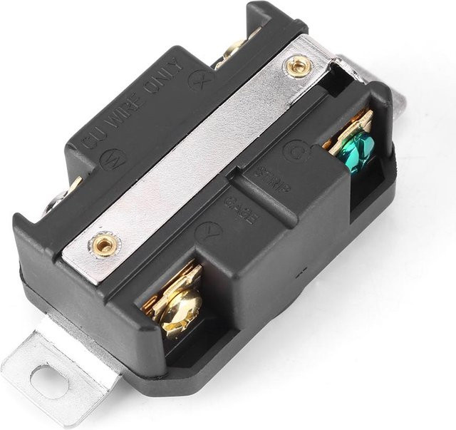 Neoglint NEMA L1420R Verriegelbarer Stecker für Generatorkabel-Konfektion, 20A, 125V/250V, Schwarz - Bild 1