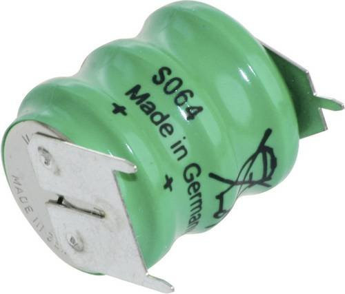 Varta V3/80H-SLF NiMH Knopfzellen-Akku, 3.6V, 80 mAh, Grün - Bild 1