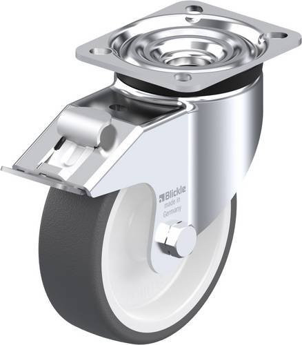 Blickle Lenkrolle LK-POTH 125G-1-FI mit Feststeller, Farbe Silber, Rad-Durchmesser: 125 mm, Tragfähigkeit: 350 kg - Bild 1