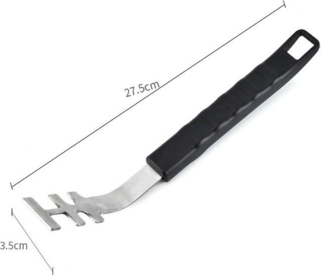 Yiran Furniture Grillrostheber aus Edelstahl und Kunststoff in Schwarz - Bild 1