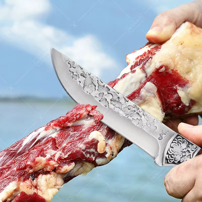 WXCOO Multifunktionales Küchenmesser aus Edelstahl als Entbeinsmesser und Metzgermesser mit integrierter Schere für BBQ-Zubehör - Bild 2