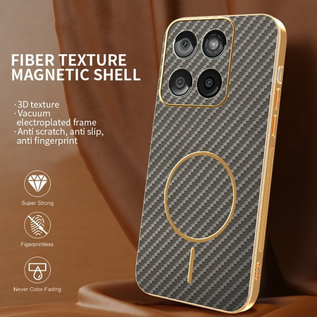 Motorola Moto Signature Edge 70 Pro Ultra Fusion+ Luxus-Hülle mit MagSafe für Moto G87 G77 G67 G57 G47 G37 G66 G56 in Schwarz und Grau - Bild 1