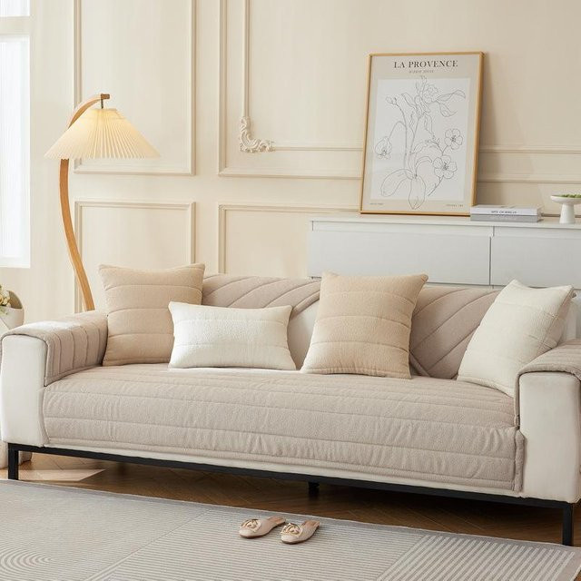 Teddy Samt Sofakissen Super Six, quadratisches Kissen aus Polyester für Herbst und Winter, B/B: 70 x 70 cm - Bild 1