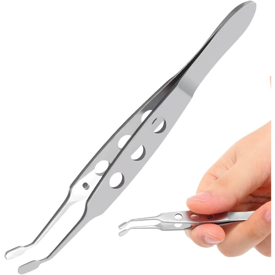 Edelstahl Augenlid Massage Pinzette zur Meibom-Drüsen Extraktion, Unisex - Bild 2
