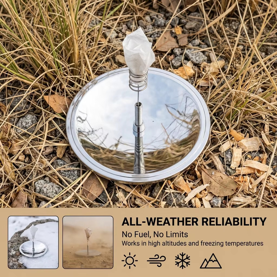Soulbao Mini-Solar-Fokuszünder, Lernspielzeug, Metall, Silber - Bild 3