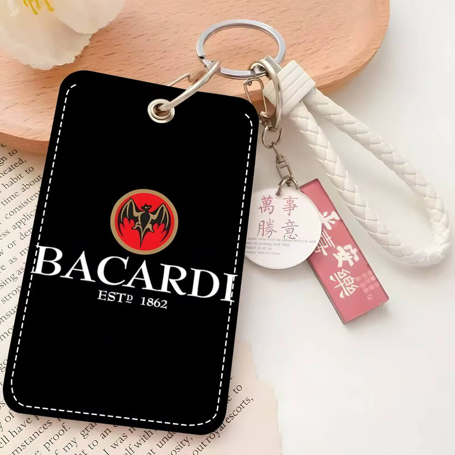 Schlüsselanhänger Leder, Kartenhalter, B-Bacardi Rum Vampir-Fledermaus - Bild 5