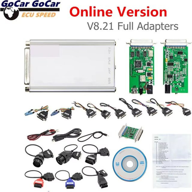 Carprog ECU Programmierer und Airbag Reset Tool in Silber mit 21 Autoadaptern für Online Chip Debugging - Bild 1