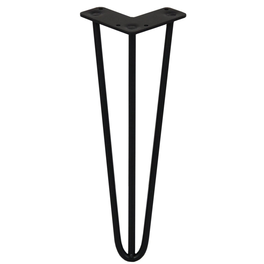 Monstershop 4er Set Hairpin Tischbeine aus Stahl mit 3 Streben in Schwarz Matt, Höhe: 35,5 cm - Bild 2