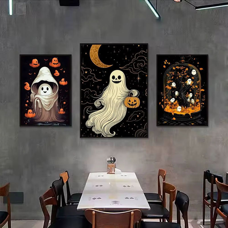 Wasserdichtes Halloween Geister Poster als klebrige Wandkunst für dein Zuhause in Mehrfarbig - Bild 5
