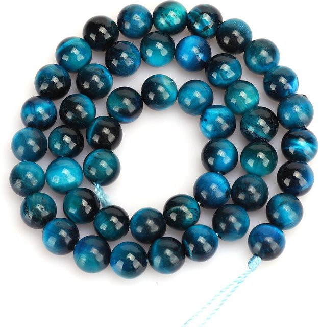 Neoglint Armband Perlen, Blauer Tigerauge, 8 mm - Bild 1
