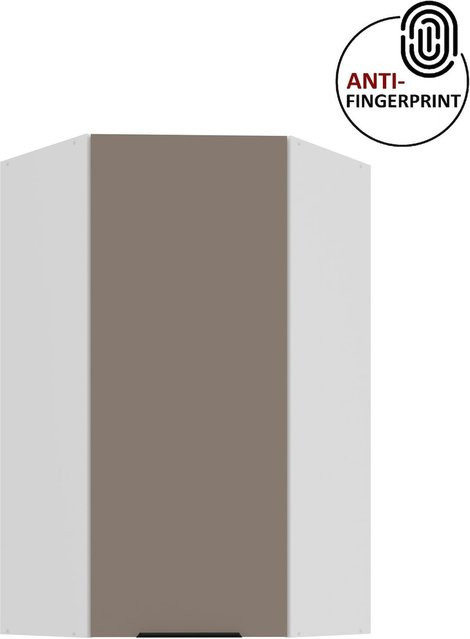 ARIA Eckhängeschrank Sandgrau, Höhe: 90 cm, Breite: 60 cm, cm, matt Anti Fingerprint - Bild 1