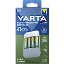 Varta Eco Charger Pro Akku Ladegerät aus Recyclingmaterial inklusive USB-Typ-C Ladekabel und 4x AA 2100 mAh NiMH-Akkus - Bild 3