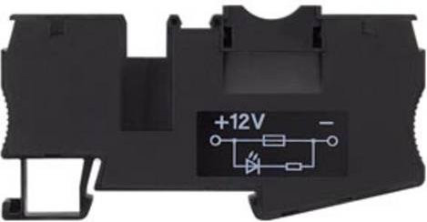 Siemens Sicherungsklemme 8WH20001BG28 mit Federzuganschluss 8.2mm in Schwarz, 50 Stück - Bild 1