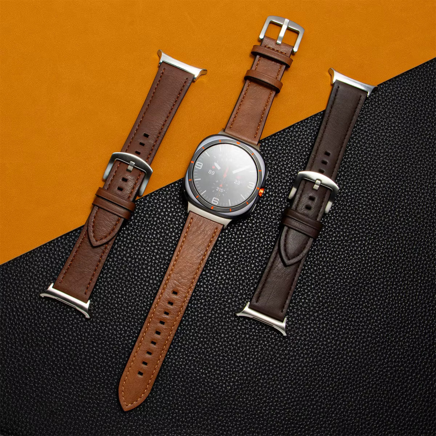 CAOWTAN Uhrenarmband Leder, brown, Unisex - Bild 3