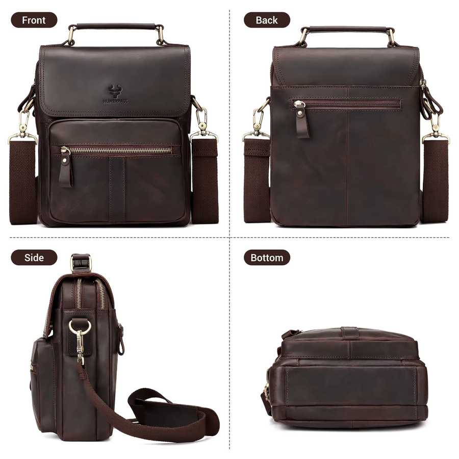 HUMERPAUL Messenger Handtasche, Rindsleder, Herren - Bild 2