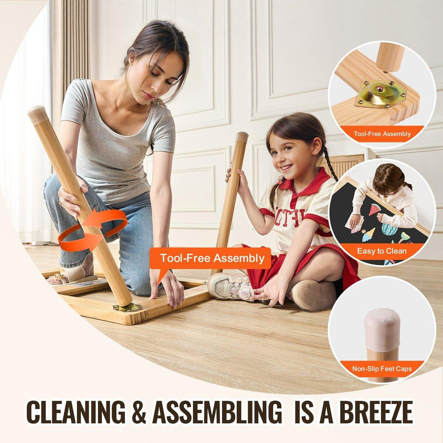 Buying Solutions, MB Sensorischer Holztisch für Kinder aus Kiefernholz mit 3 Aufbewahrungsboxen, Braun, Rechteckig - Bild 2