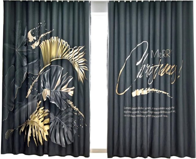 Yiran Furniture Verdunkelungsvorhänge Modern Schlicht aus Polyester, 2 Stück, B: 55 cm, H: 120 cm - Bild 1