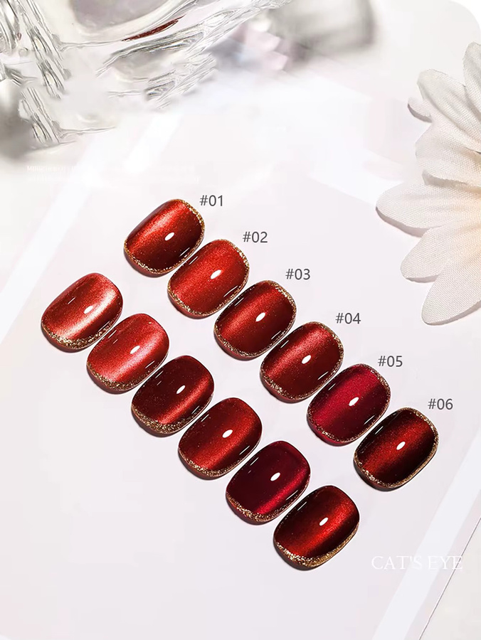 MIANEL NAIL Katzenaugen-Nagellack, Rot, 10 ml, Unisex - Bild 4
