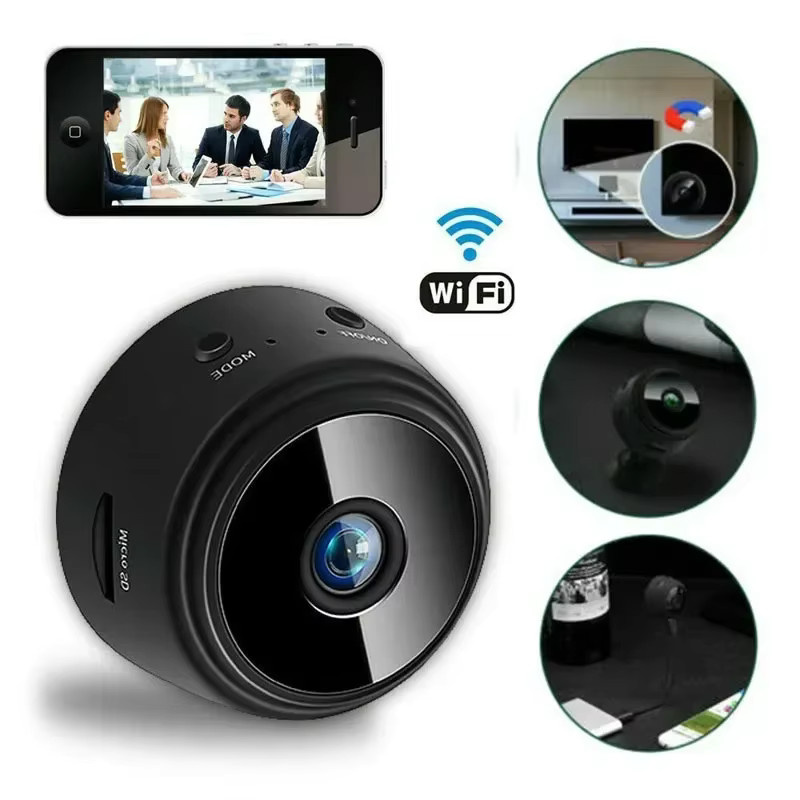 DIXSG A9 Mini WLAN Kamera HD Drahtlose Netzwerkkamera mit Sprachrekorder für Smart Home Videoüberwachung in Schwarz - Bild 3