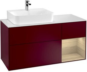 V&B Finion Waschtischunterschrank mit LED-Beleuchtung und Regalelement, Wandmontage, Breite: 120 cm - Bild 1