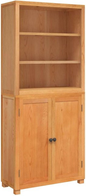 vidaXL Aufbewahrungsmöbel-Set in Braun mit Türen und offenen Regalen, modern, B/T/H: 80 x 35 x 185 cm - Bild 1