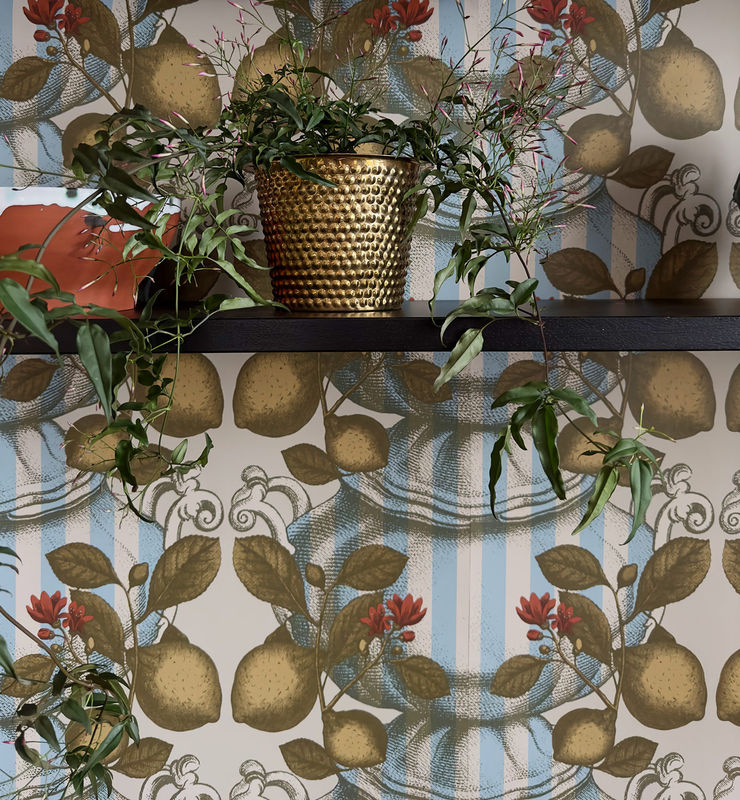 Studio Lisa Bengtsson Tapete Limoncello Stripes in Beige und Blue mit abstraktem Streifendesign aus Vlies - Bild 2