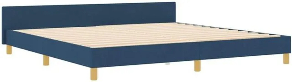 Polsterbett mit Kopfteil von vidaXL in Blau aus Stoff, B/T: 200 x 200 cm - Bild 1