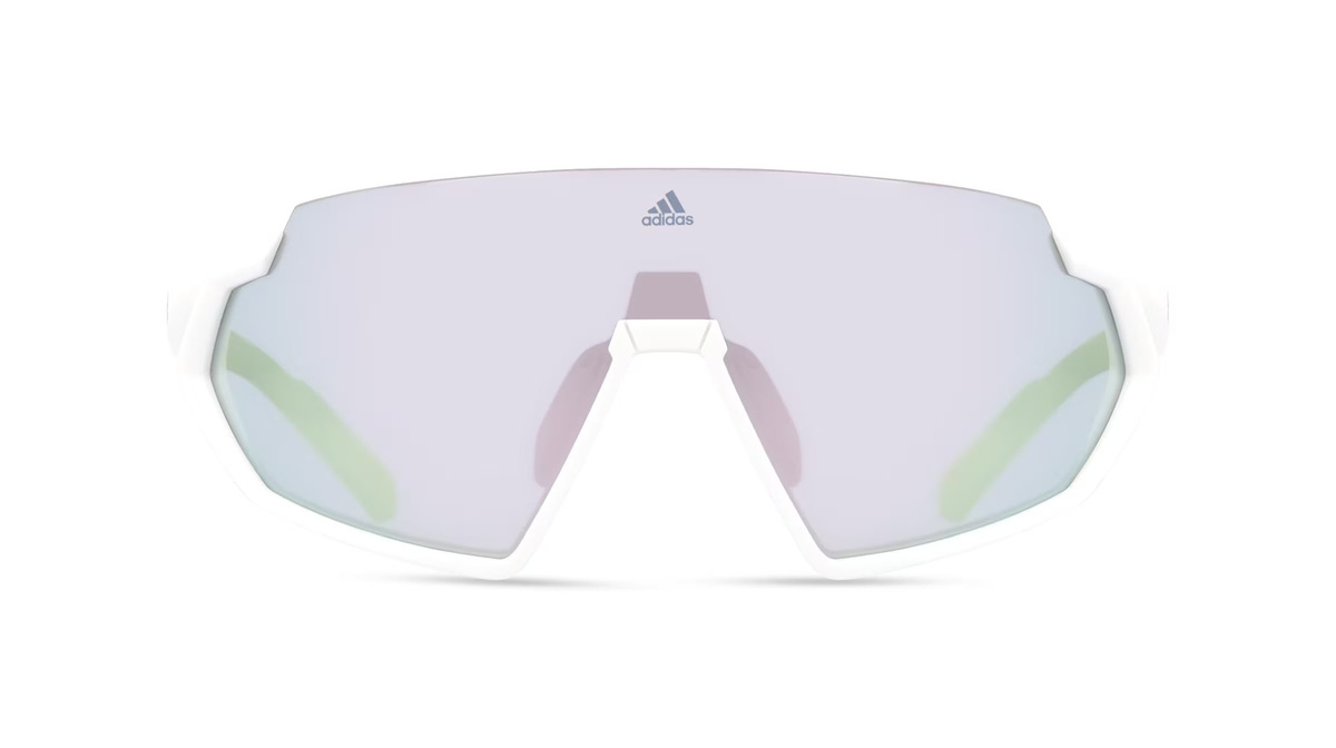 adidas SP0041 Sportsonnenbrille, Vollrand, Monoscheibe, Kunststoff, Unisex, weiß - Bild 1