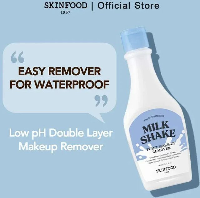 SKINFOOD Milk Shake Point Make-up-Entferner, 160 ml, Augen und Lippen - Bild 1