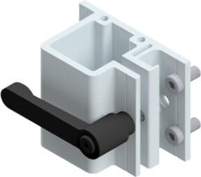 Hymer Geländerhalter mit Klemmhebel in Silber, 2er-Set für Modelle 2210, 2211, 2220, 2221, 2230, 2231, 2240, 2241 und 6884 - Bild 1