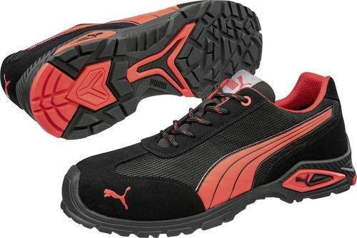 Puma Safety Sicherheitsschuh Madrid Low S1P aus Leder in Schwarz/Rot, Größe 42 - Bild 1
