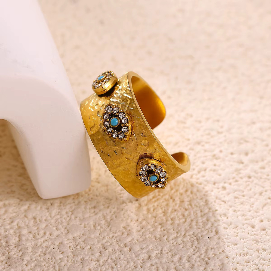 BAUTOBVC Ring Edelstahl, Gold, Zirkonia, Unisex - Bild 3