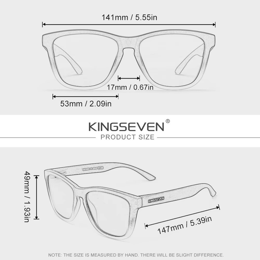 KINGSEVEN Sonnenbrille, quadratisch, Vollrand, Unisex, schwarz, polarisiert - Bild 3