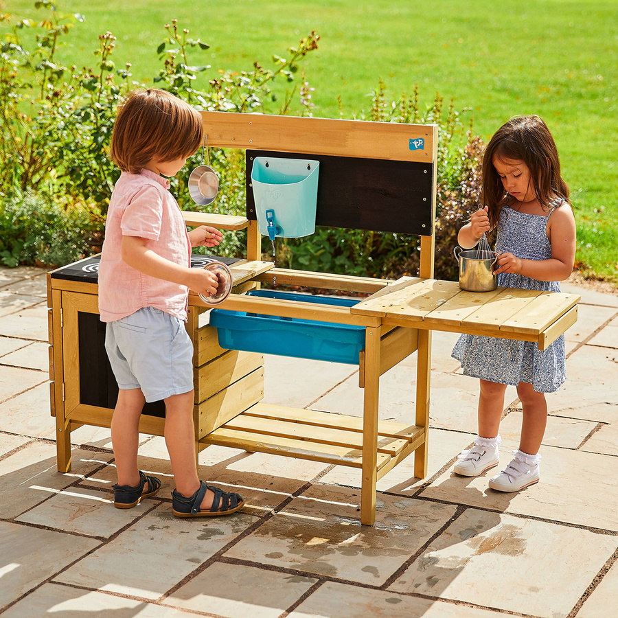 TP Toys Holz Matschküche Deluxe mit Zubehör in Natur und Beige, B/H/T: 136 x 96 x 40 cm - Bild 4