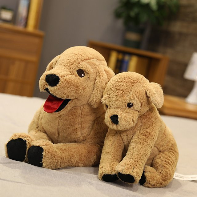 Labrador Hund Plüsch, Realistische Tier Welpen Puppen, Braun - Bild 1