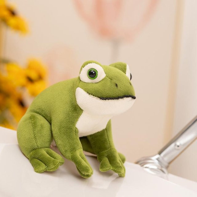 Mini-Froschpuppe, Frosch-Plüschtier, grün, 12 cm, ab 14 Jahren - Bild 1