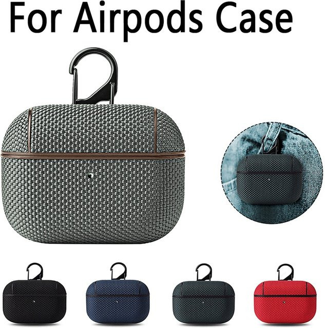 Kratzfeste Nylon-Schutzhülle für Apple AirPods 1, 2, 3 und AirPods Pro 1, 2 in Anti-Fingerabdruck-Optik - Bild 1